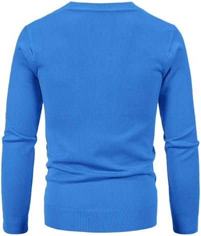 Solid Color Sweater Knitted Sweater for Men V Neck Slim Fit Button Down Base Shirt 6 Memory Foam