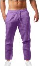 Mens Fashion Casual Printed Pocket Lace Up Pants Large Size Pants Size 1