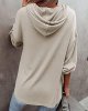 Women's Sweatshirts Hoodie Casual V Neck Long Sleeve Button Pullover Tunic Tops