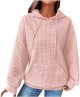 Womens Fall Fashion Hoodies Waffle Knit Hooded Sweatshirt Cute Drawstring Pullover Sweater Workout Gym Hoodie Tops