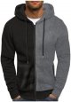 Mens Hooded Sweater Coat With Solid Color Zipper Pocket In Autumn And Winter Slip