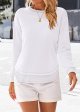 Women's Casual Sweatshirts Spring Fall Clothes Loose Long Sleeve Lightweight Pullover Shirts Tops