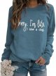 Women's Fashion Sorry I'm Late Letter Crew Neck Long Sleeved Hoodie Top Womens Cold Gear Half Zip