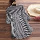 Women Plus Size Three Quarter Striped Print V Neck Loose Fit Top T Shirt Blouse Women Long Sleeve T Cotton