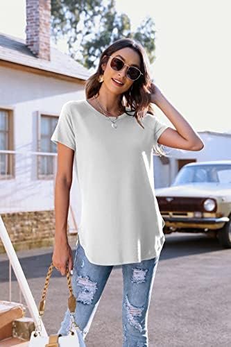 Women's Casual Batwing Long Sleeve T Shirt Round Neck Basic Loose Tunic Tops