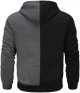 Mens Hooded Sweater Coat With Solid Color Zipper Pocket In Autumn And Winter Slip