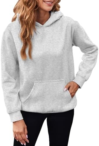 Womens Casual Hoodies Fall Winter Long Sleeve Sweatshirt Pullover with Pocket