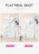 Womens Hoodies Button Collar Drawstring Hooded Pullover Sweatshirt Casual Long Sleeve Tops Shirts