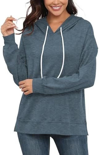 Hoodies for Women Long Sleeve Lightweight Oversized Sweatshirts Loose Casual Pullover Tops