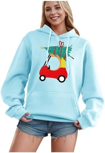 Womens Oversized Hoodies Sweatshirts Long Sleeve Shirt Soft Fall Clothes With Pockets Matching Sweatshirts