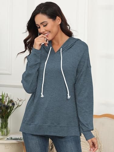 Hoodies for Women Long Sleeve Lightweight Oversized Sweatshirts Loose Casual Pullover Tops