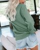 Womens Casual Long Sleeve Sweatshirt Crew Neck Cute Pullover Relaxed Fit Tops